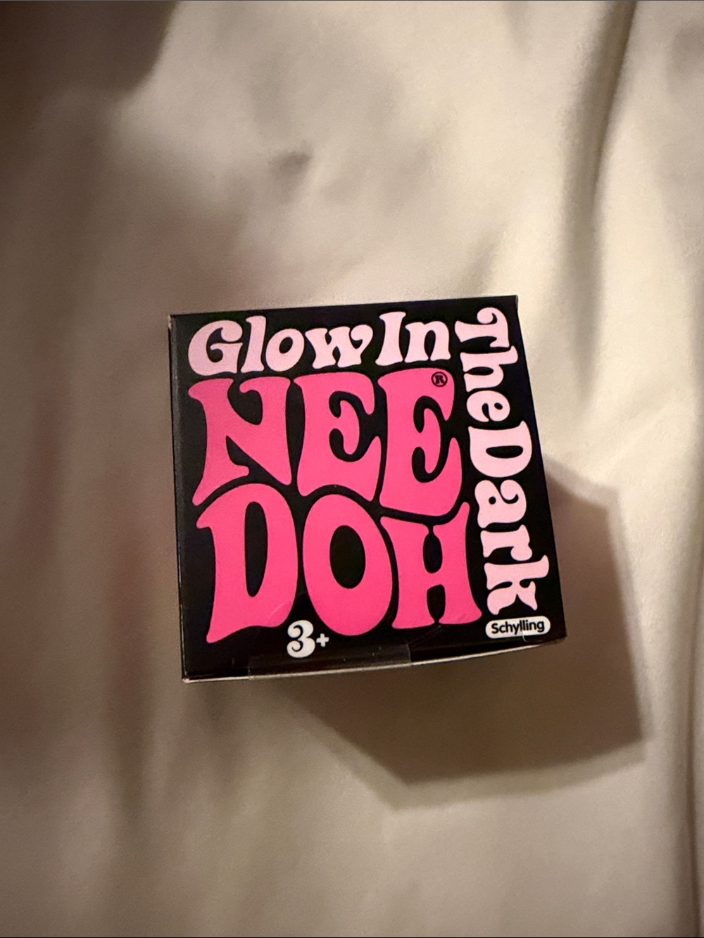 Glow In The Dark NeeDoh Squishy Stress Ball - Pink by Schylling